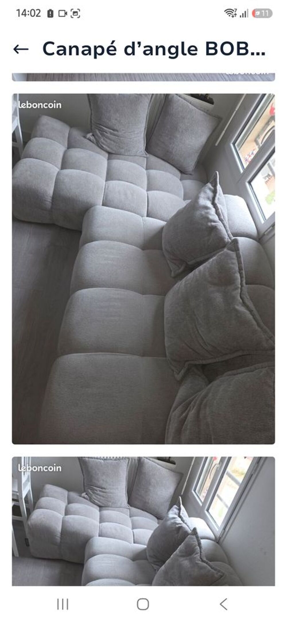 Canap&eacute; bobochic evrest + pouf Meubles
