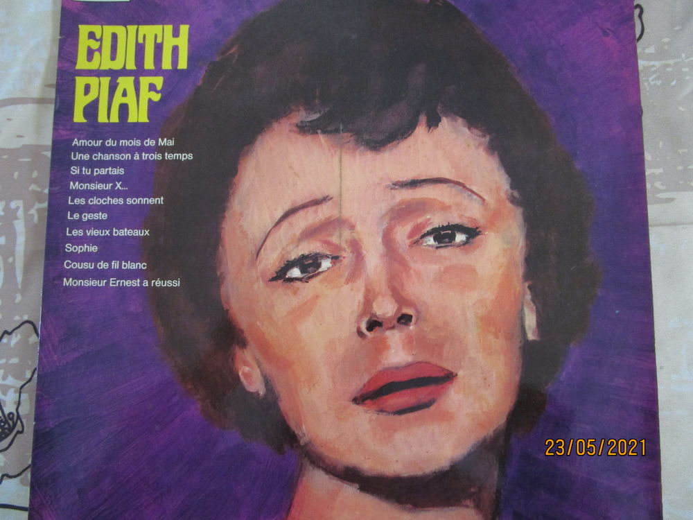 lot de trois disques vinyles d'EDITH PIAF CD et vinyles