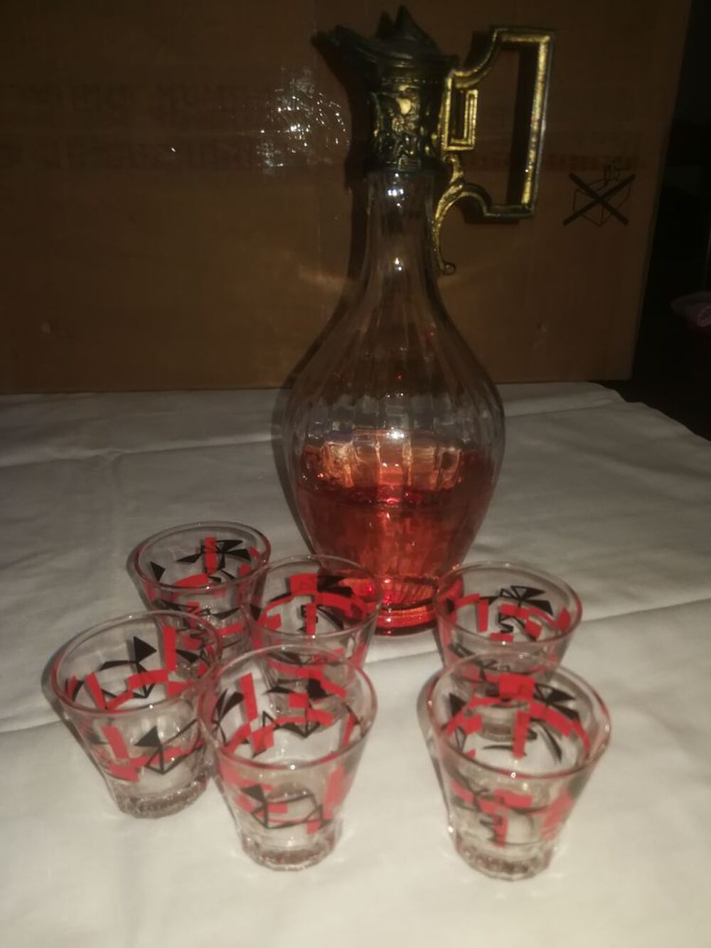 Beau service &agrave; liqueurs Décoration