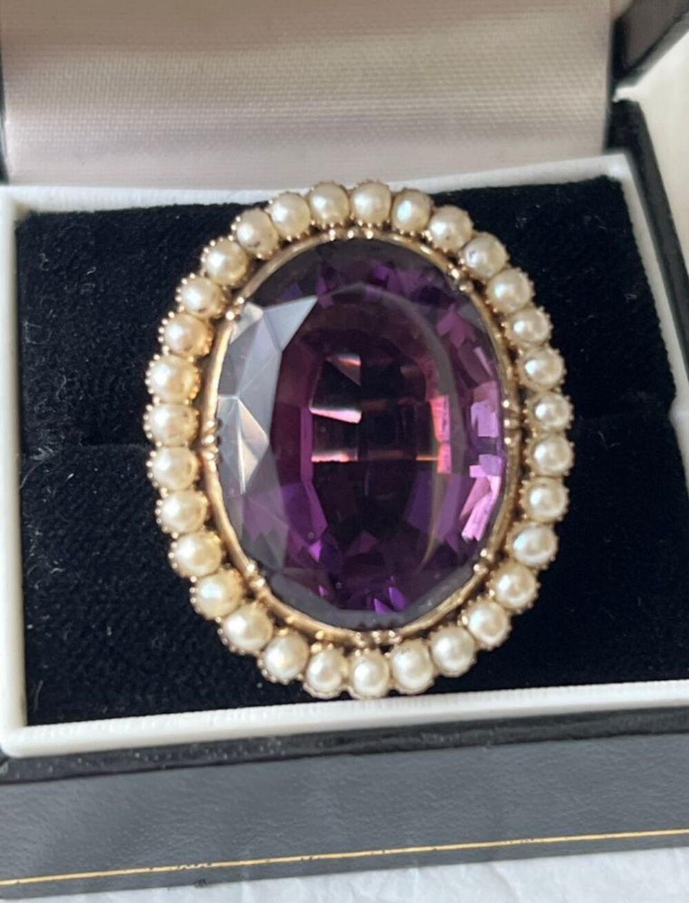Bague vintage amethyst Or 375 Bijoux et montres