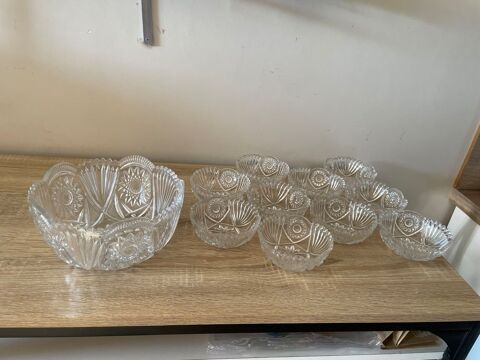 Saladier en verre et coupelles 25 Le Cannet (06)