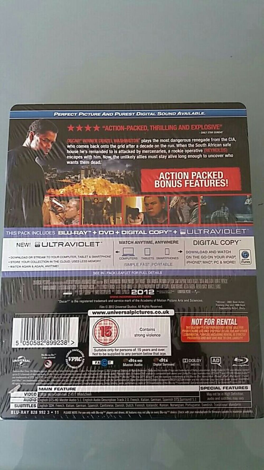 safe house denzel washington steelbook neuf DVD et blu-ray