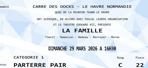  2 entr�es Timsit   La famille   69 Le Havre (76)