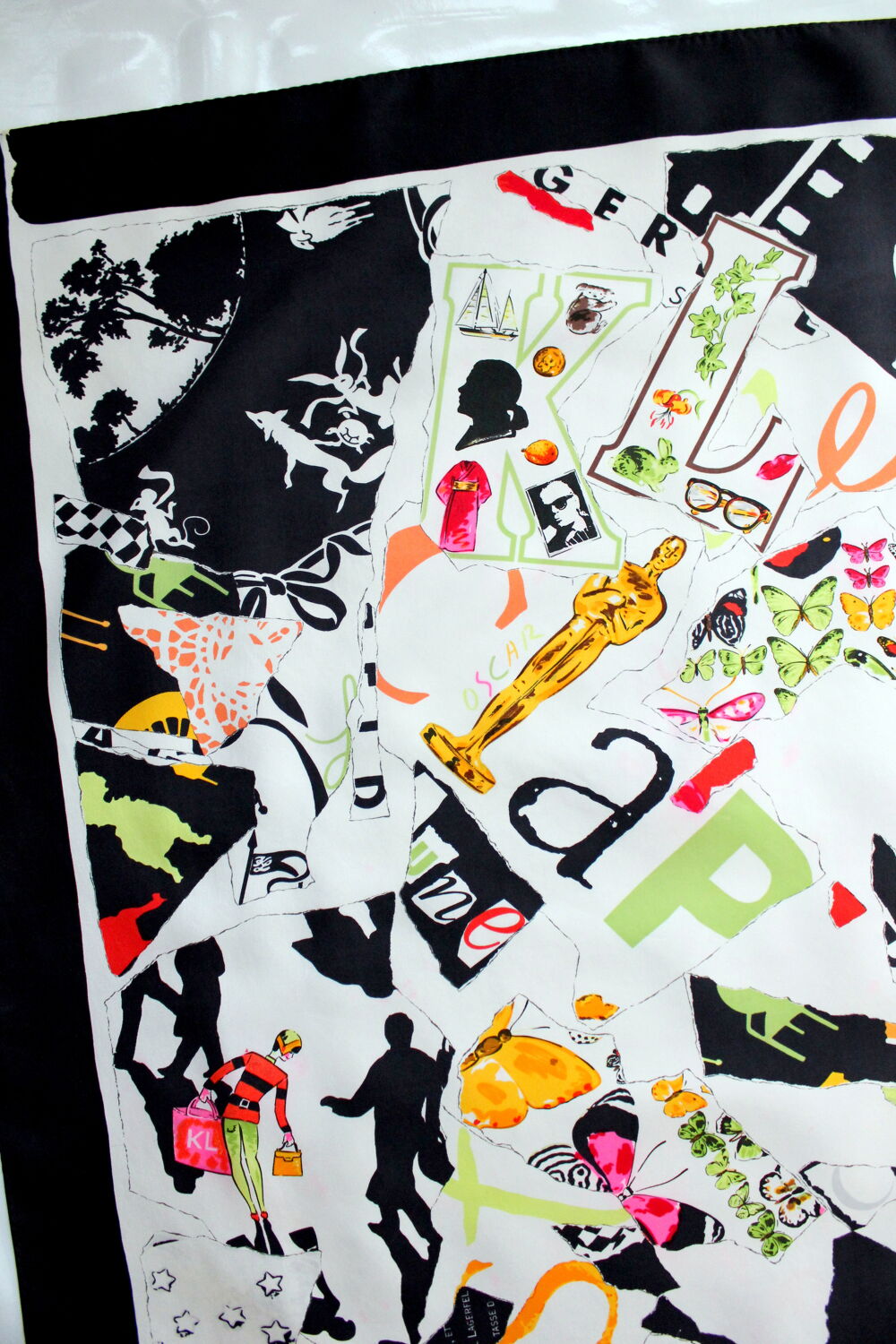 Foulard soie Sun Moon KARL LAGERFELD 1994 Vêtements