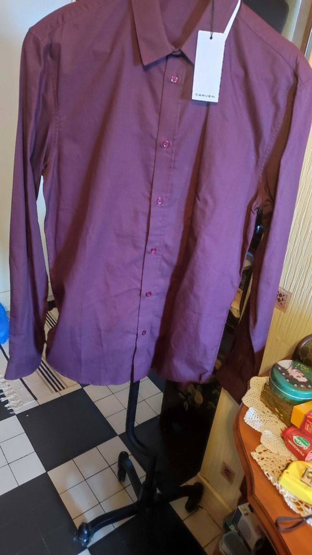 Chemise homme bordeaux Lanvin taille 38 Vêtements
