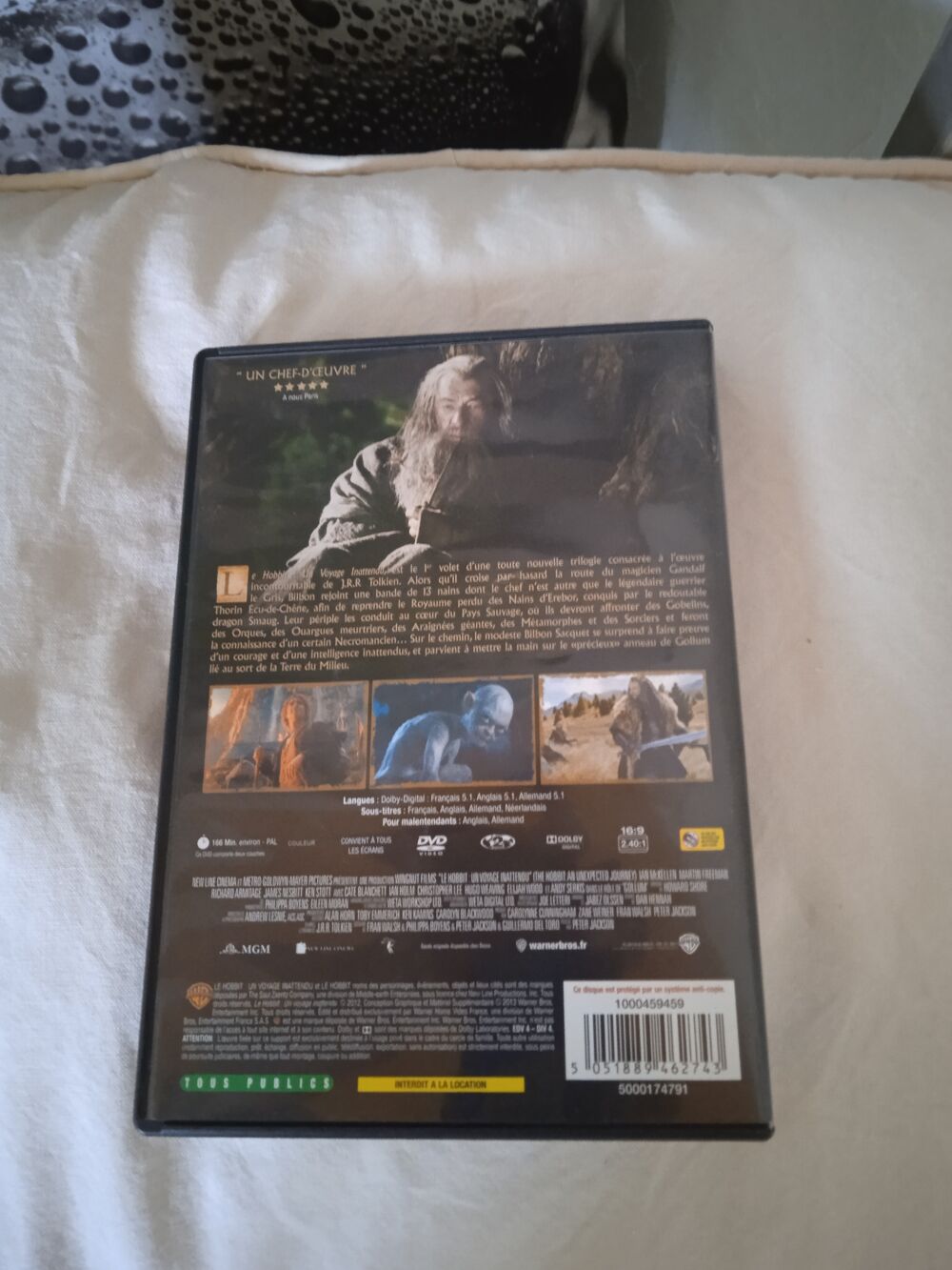 DVD Le Hobbit
Un voyage inattendu
2012
Excellent &eacute;tat
En DVD et blu-ray