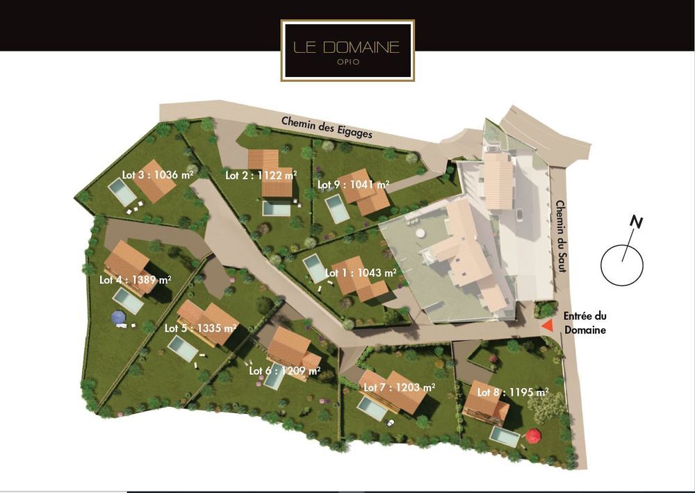 Vente Terrain OPIO dans dommaine residentiel beau terrain avec permis Opio
