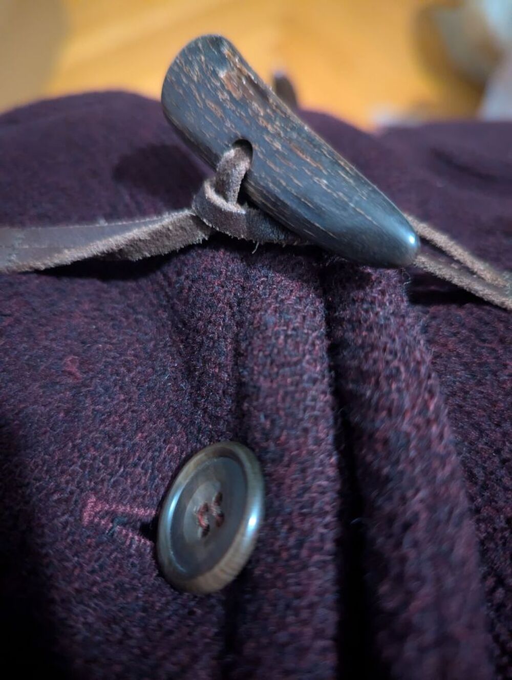 Duffle-coat homme OLD ENGLAND prune Vêtements
