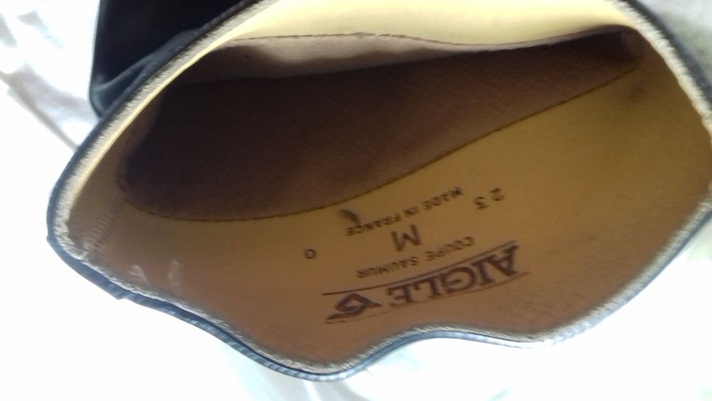 vens bottes d'&eacute;quitation noir AIGLE coupe Saumur t.38 Chaussures