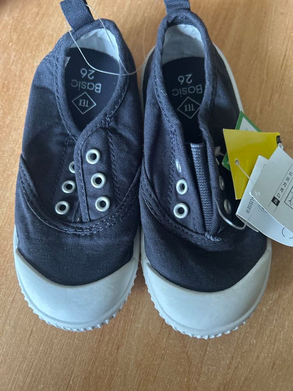 Baskets sans lacets noires Chaussures