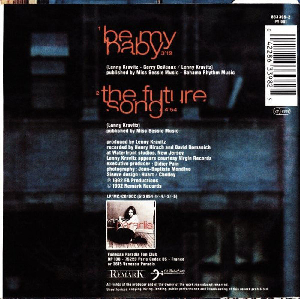 cd 2 titre Vanessa Paradis ?? Be My Baby (tres bon etat) CD et vinyles