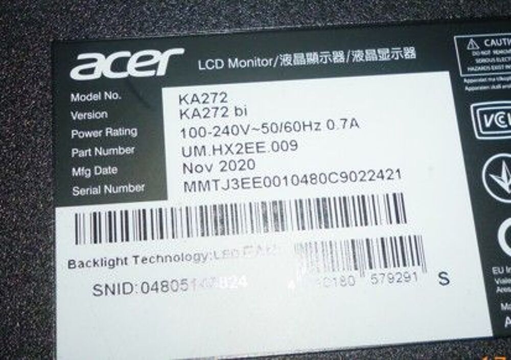 ecran 27" ACER Matériel informatique
