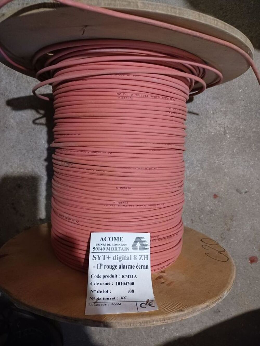 cable alarme sur touret .174m . Bricolage