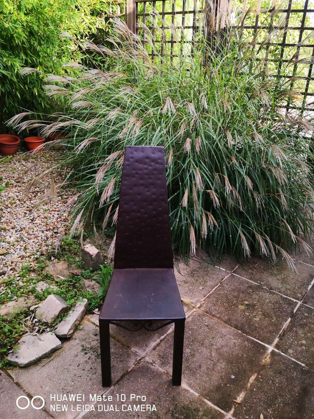 2 Chaises m&eacute;talliques de bureau Meubles