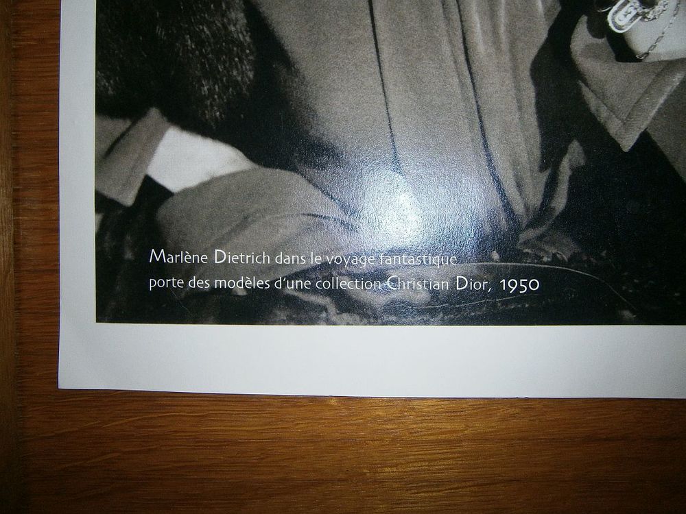 Affiche publicitaire1950: Marl&egrave;ne Dietrich collection DIOR 