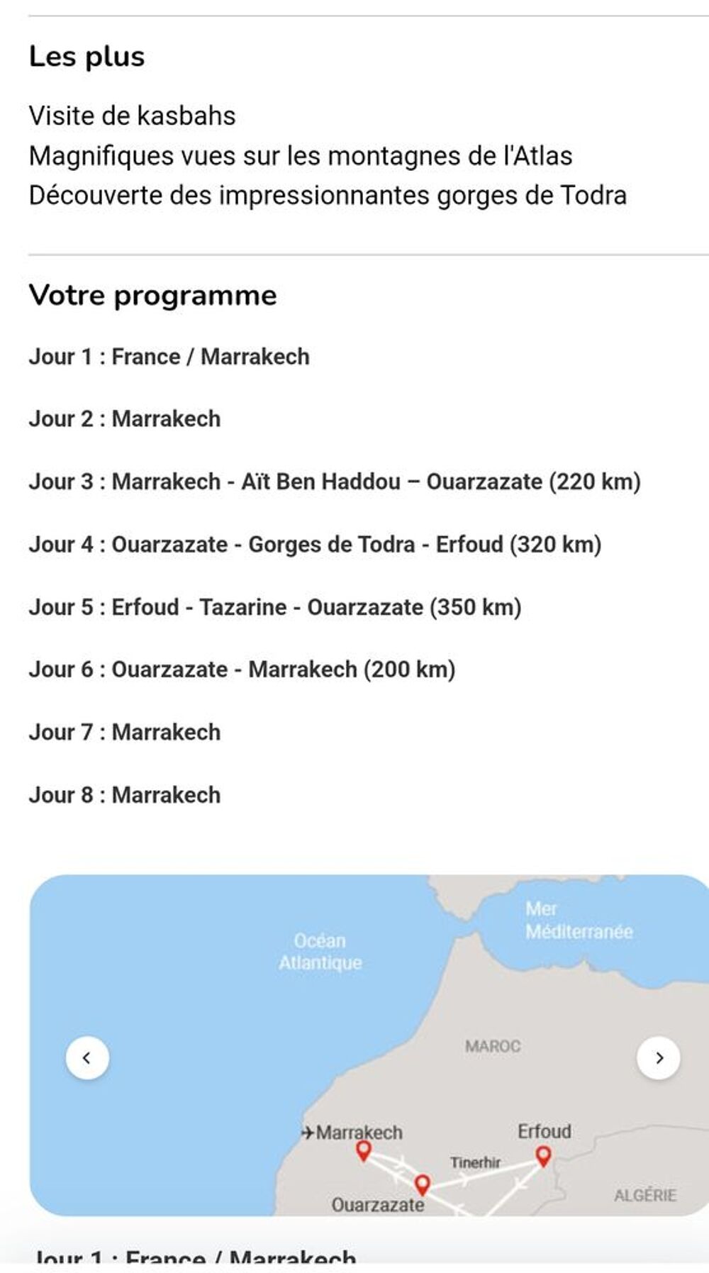 Circuit au Maroc pour 2 personnes tout inclus Billetterie