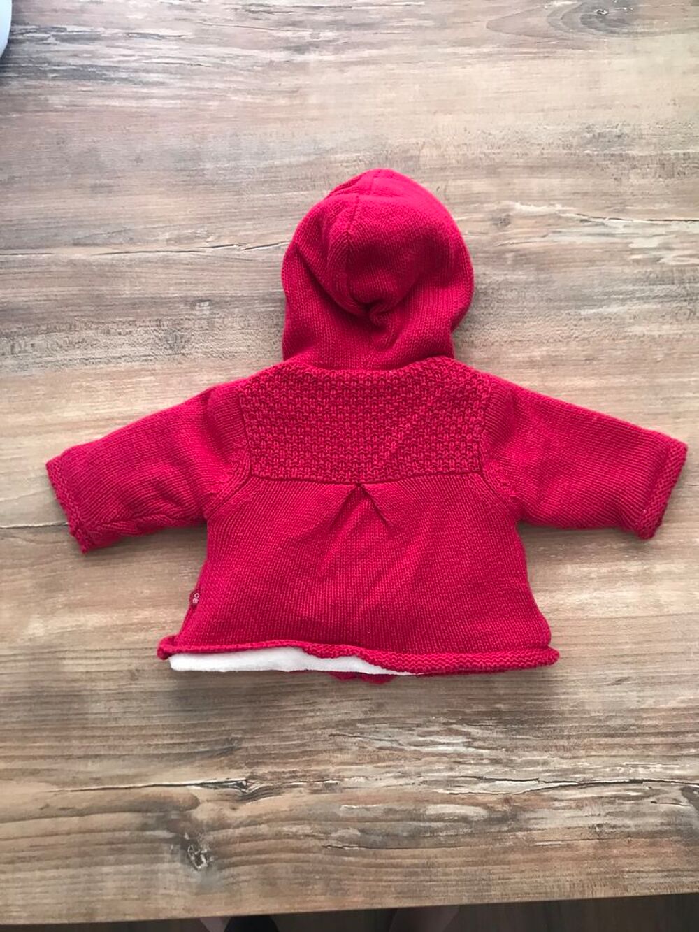 Gilet enfant fille avec capuche et fermeture &eacute;clair Puriculture