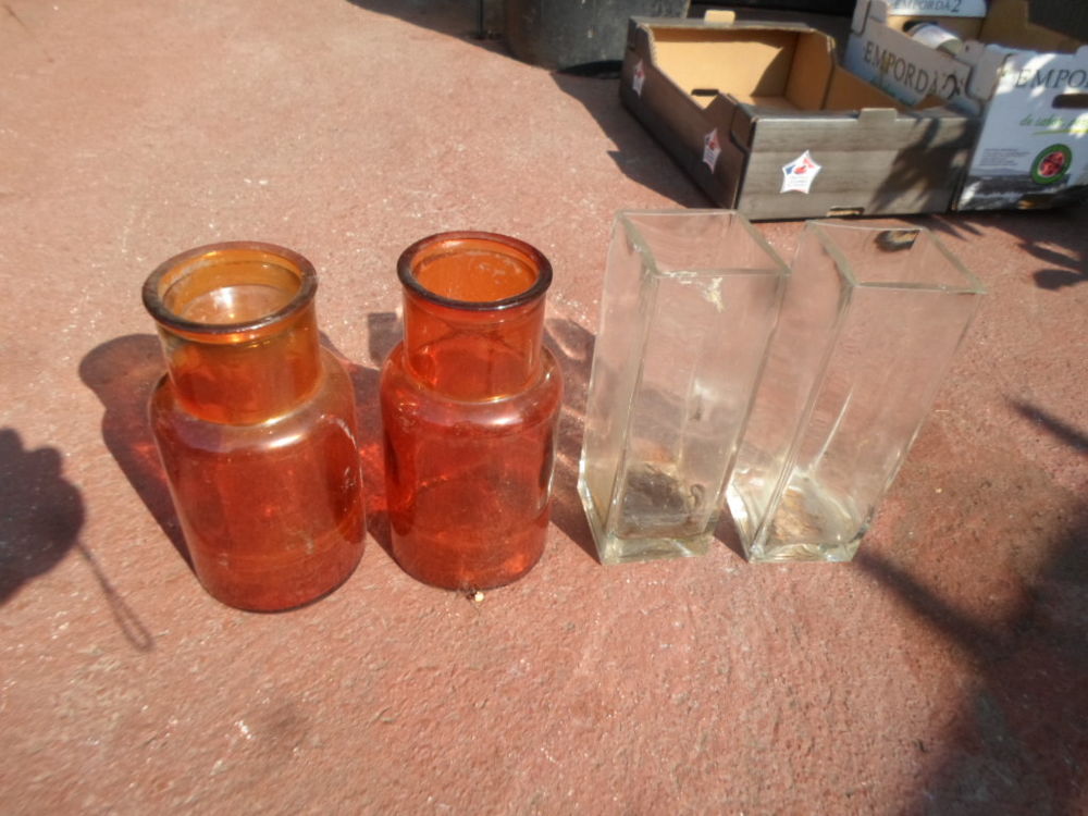 lot de 4 pots en verre Décoration
