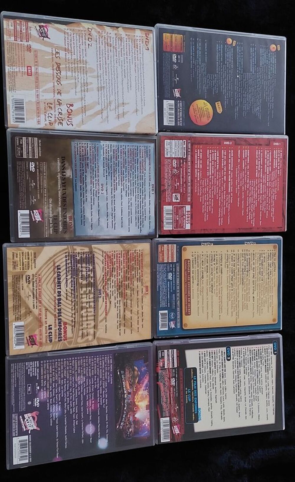 Lot de 8 DVD des Enfoir&eacute;s DVD et blu-ray