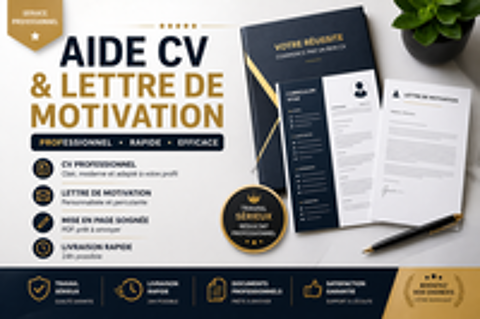   CV professionnel + lettre de motivation (rapide et efficace) 