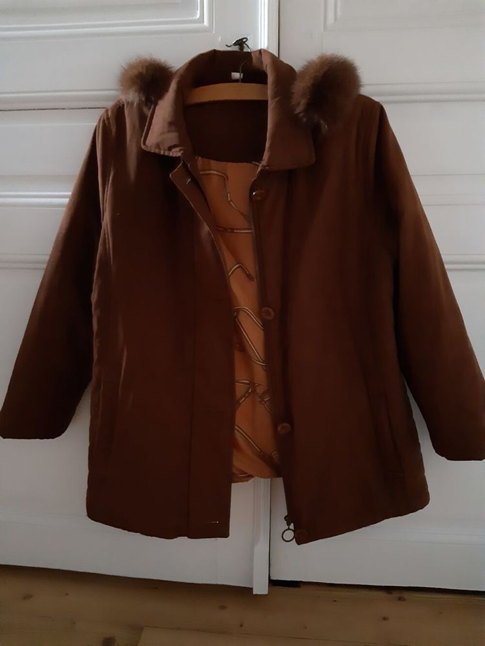 Parka femme microfibre avec capuche bord&eacute;e fourrure Vêtements