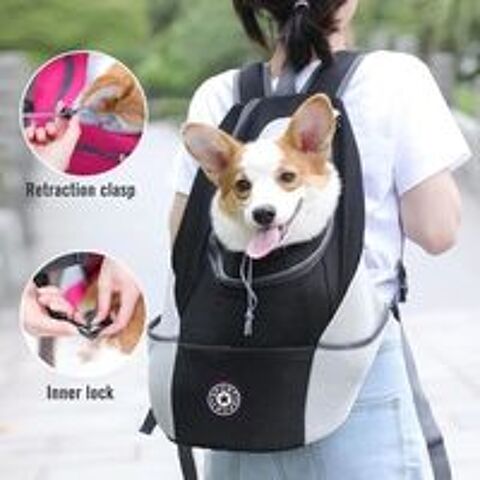   Sac de transport noir pour chien 