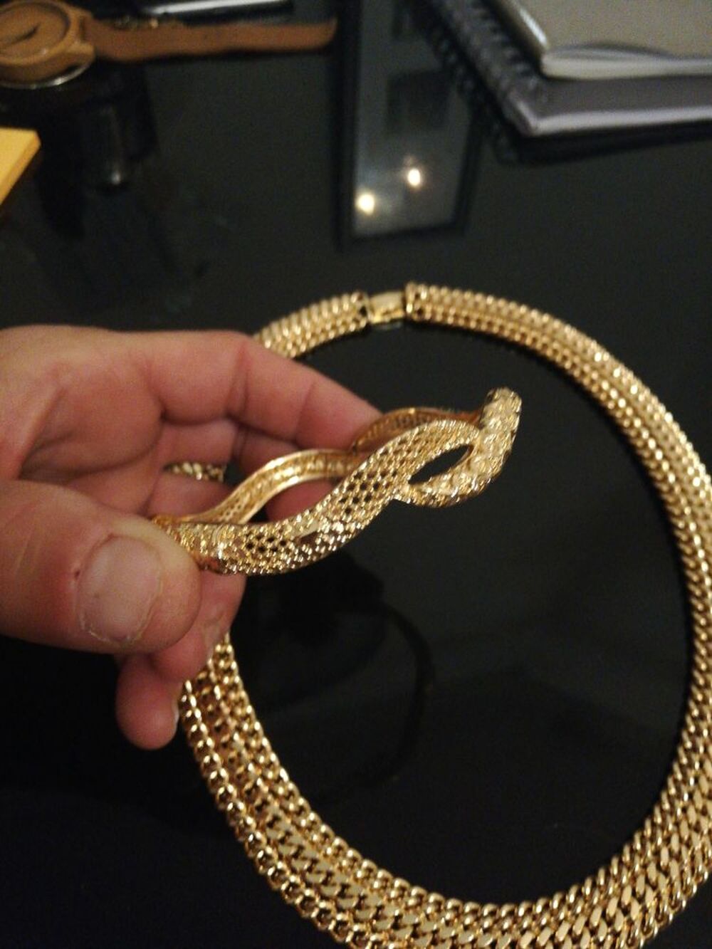 Parure plaquer or 18k collier bracelet Bijoux et montres
