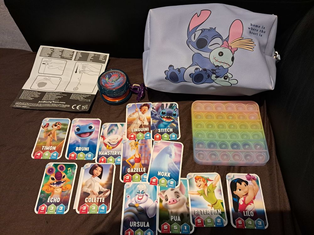 Trousse stitch Pop it yoyo blazing team gyrocombat scorpion Jeux / jouets