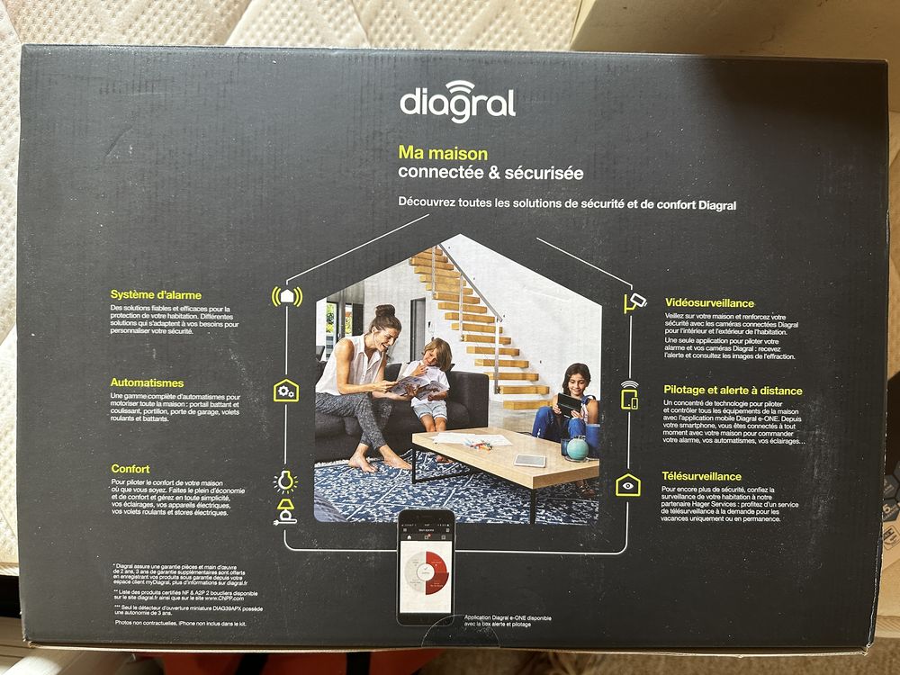 Diagral : Pack alarme connect&eacute;e "Optimal DIAG12CSF" Bricolage