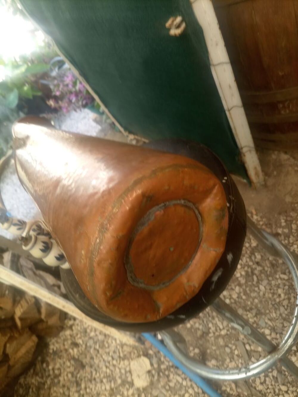 SEAU A CHARBON EN CUIVRE Décoration