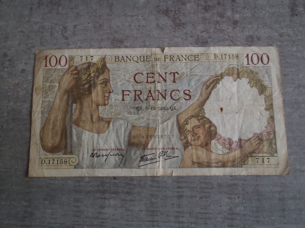Billet de cent de 1940 