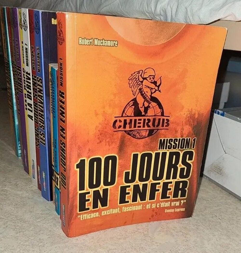Collection des ouvrages CHERUB.
Livres et BD