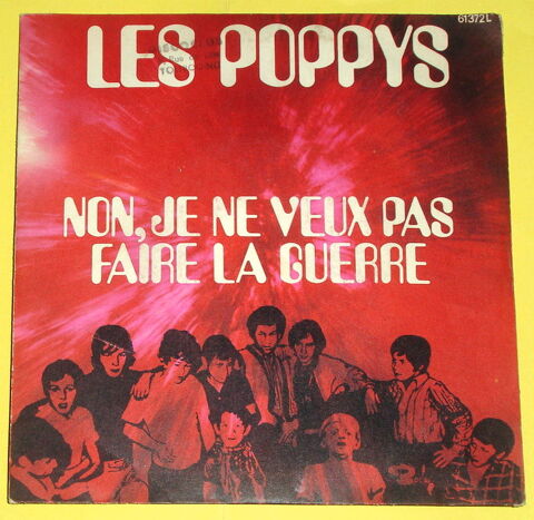 LES POPPYS -45t- NOEL 1970 / NON JE NE VEUX PAS FAIRE LA GUE 3 Roncq (59)
