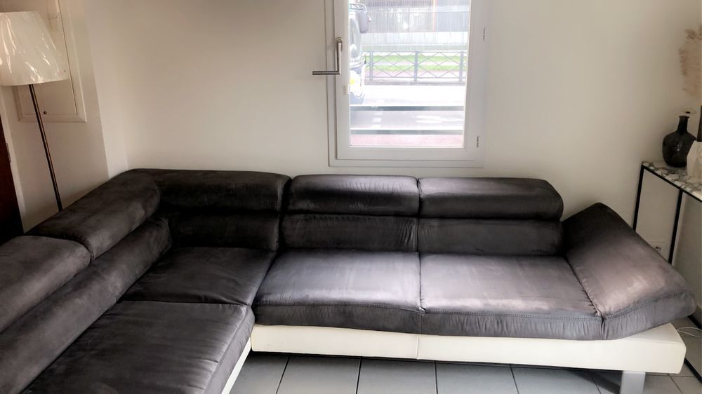Canapee 5 places angle gauche gris anthracite Meubles