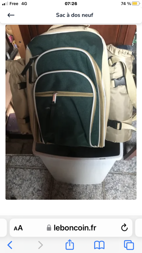 Sac  dos 25 neuf jamais servi 25 Annet-sur-Marne (77)