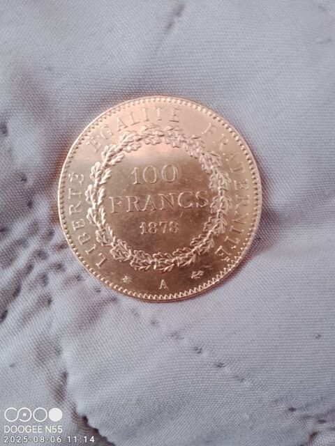 Pice de 100 franc en or 3100 Dcines-Charpieu (69)