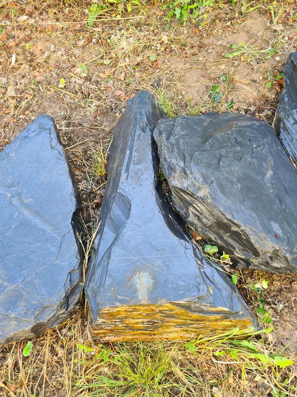 8 Blocs ardoises - Menhir - D&eacute;coration jardin Jardin
