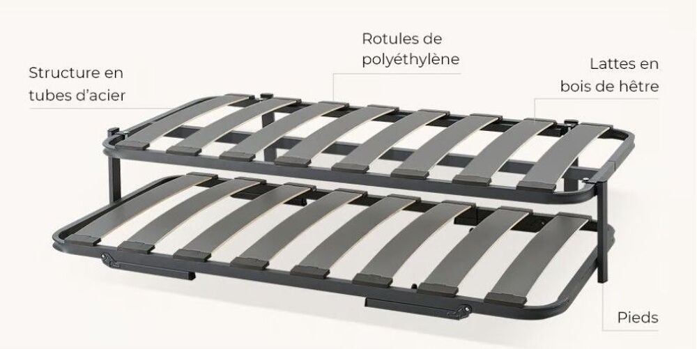 2 LITS GIGOGNES 90 X 200 avec ou sans MATELAS Meubles