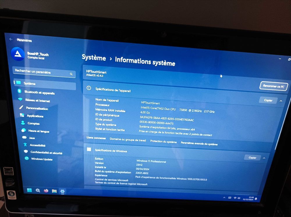 Ordinateur all-in-one HP IQ500 tactile Matériel informatique