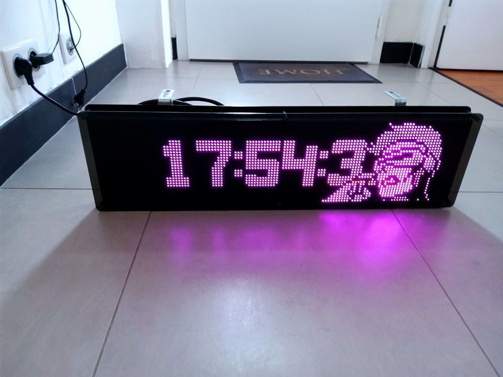 Horloge DMD avec animations flipper Décoration