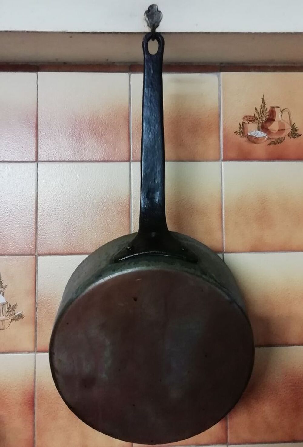 Grande casserole en cuivre avec son couvercle Dcoration