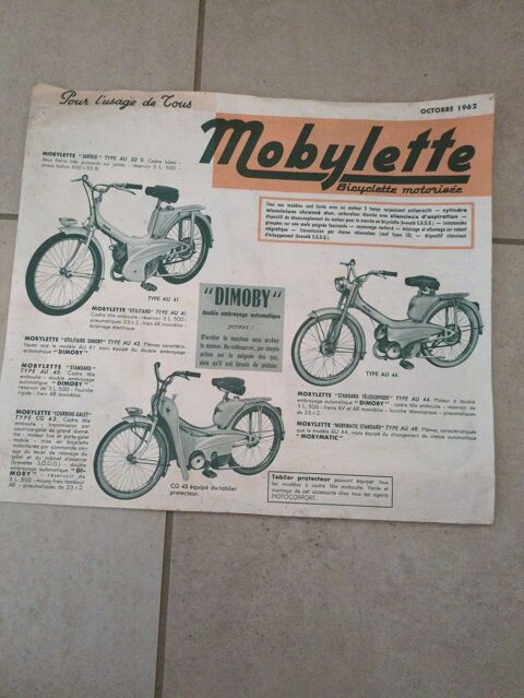 Brochure Mobylette 1962 Couladère (31)