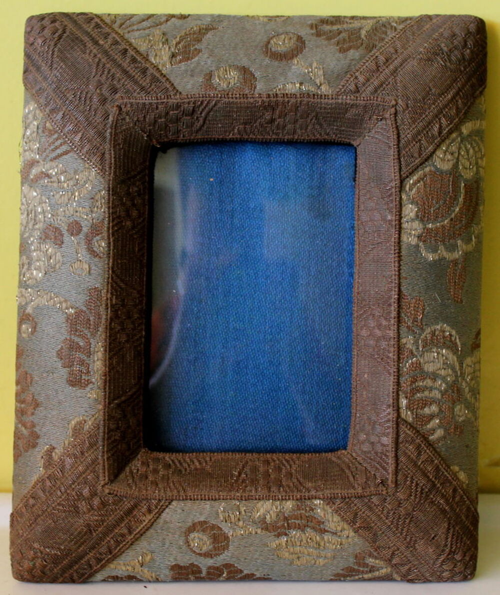 Cadre photo brocard verre bomb&eacute; Victorien XIX Napol&eacute;on III Décoration