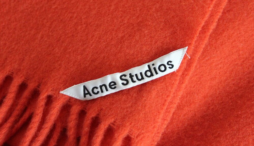 Echarpe laine orange ACNE STUDIOS Vêtements