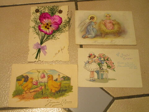 LOT VIEILLES CARTE POSTALE FETES NOEL-PAQUES-BONNE FETE  8 Villepinte (93)