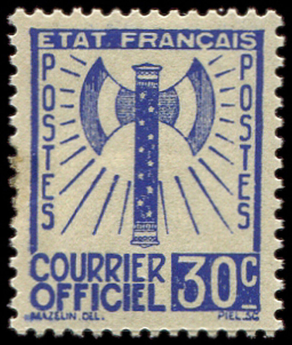 timbre France Service 2 et Radiodiffusion 3 