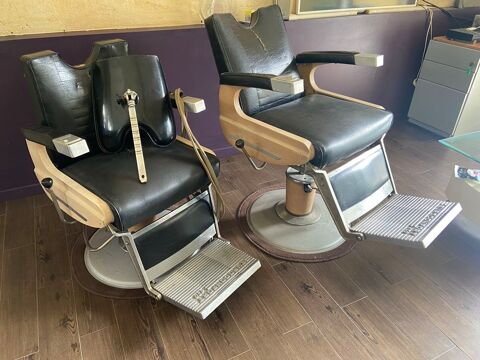Paire de fauteuils de barbier vintage HENRY COLOMER Euroconf 600 Bègles (33)