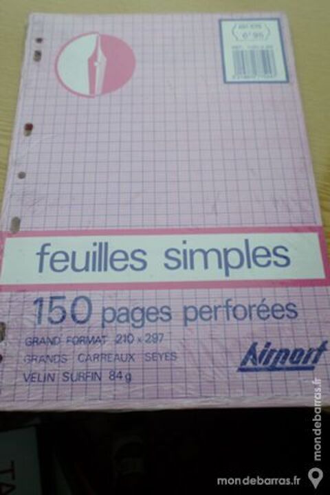 150 Feuilles mobile grands carreaux - 2 Vendme (41)