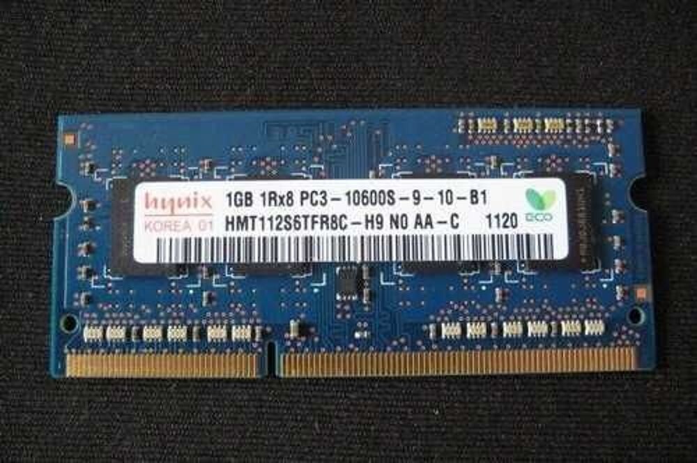 Barrette M&eacute;moire HYNIX 1GB RAM PC Portable Matériel informatique