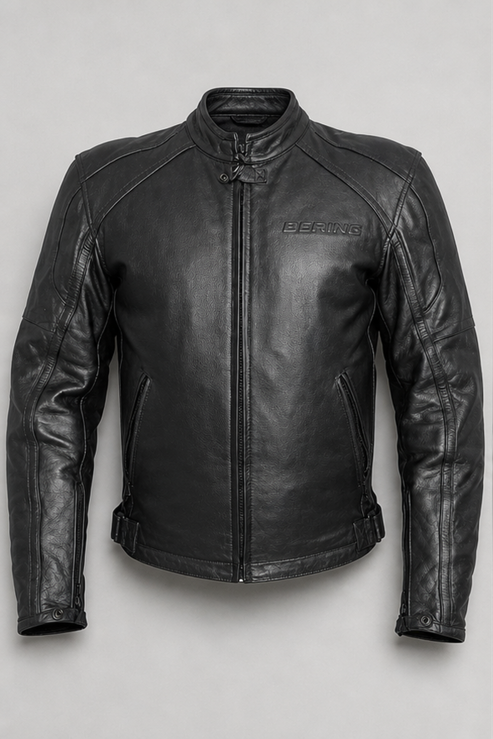 Blouson moto Bering en cuir v&eacute;ritable noir ? 2XL ? doublure Vêtements